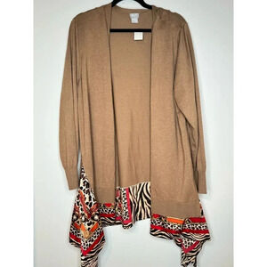 Chicos‎ Scarf Hem Cardigan Lightweight Sweater SIZE 3XL